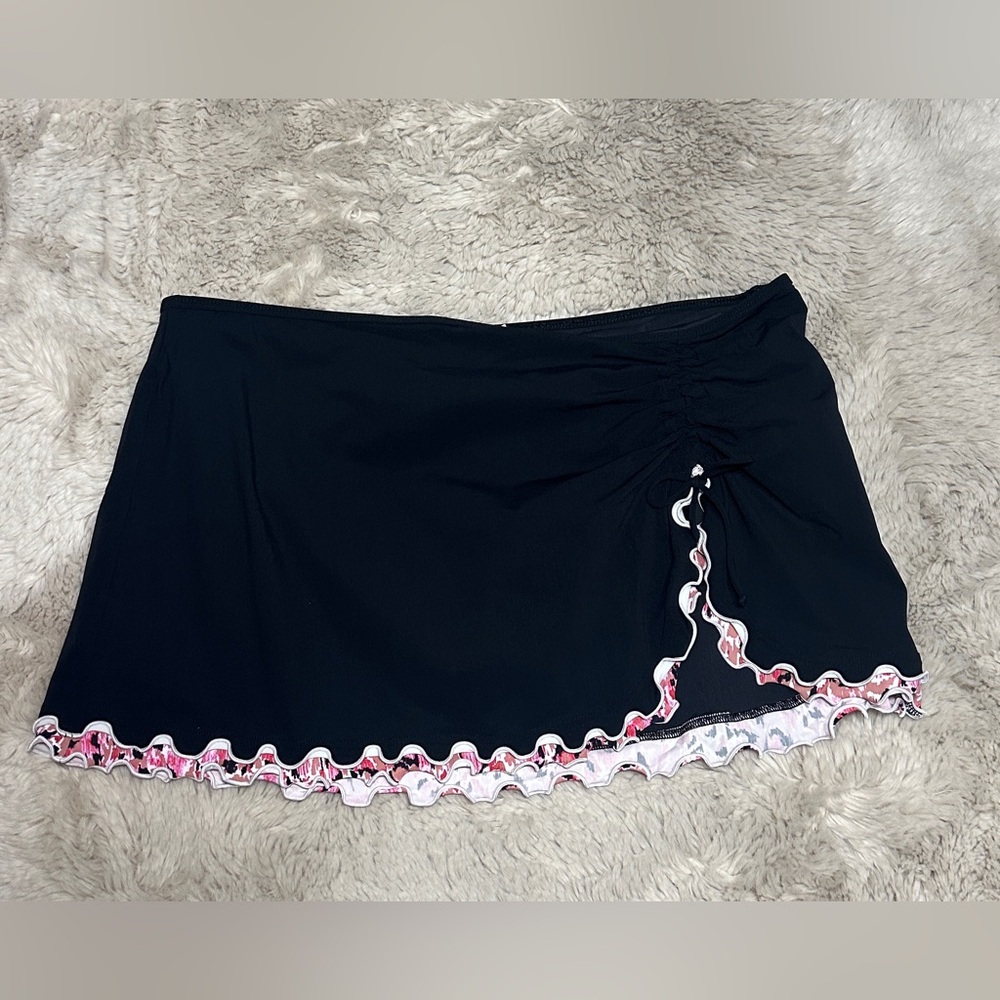NWT Profile by Gottex Black Skirt with Ruffled Hem - Picture 1 of 6